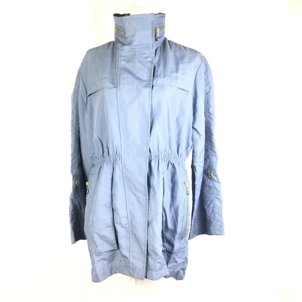 Light Weight Pockets Hidden Hood Jacket Nylon